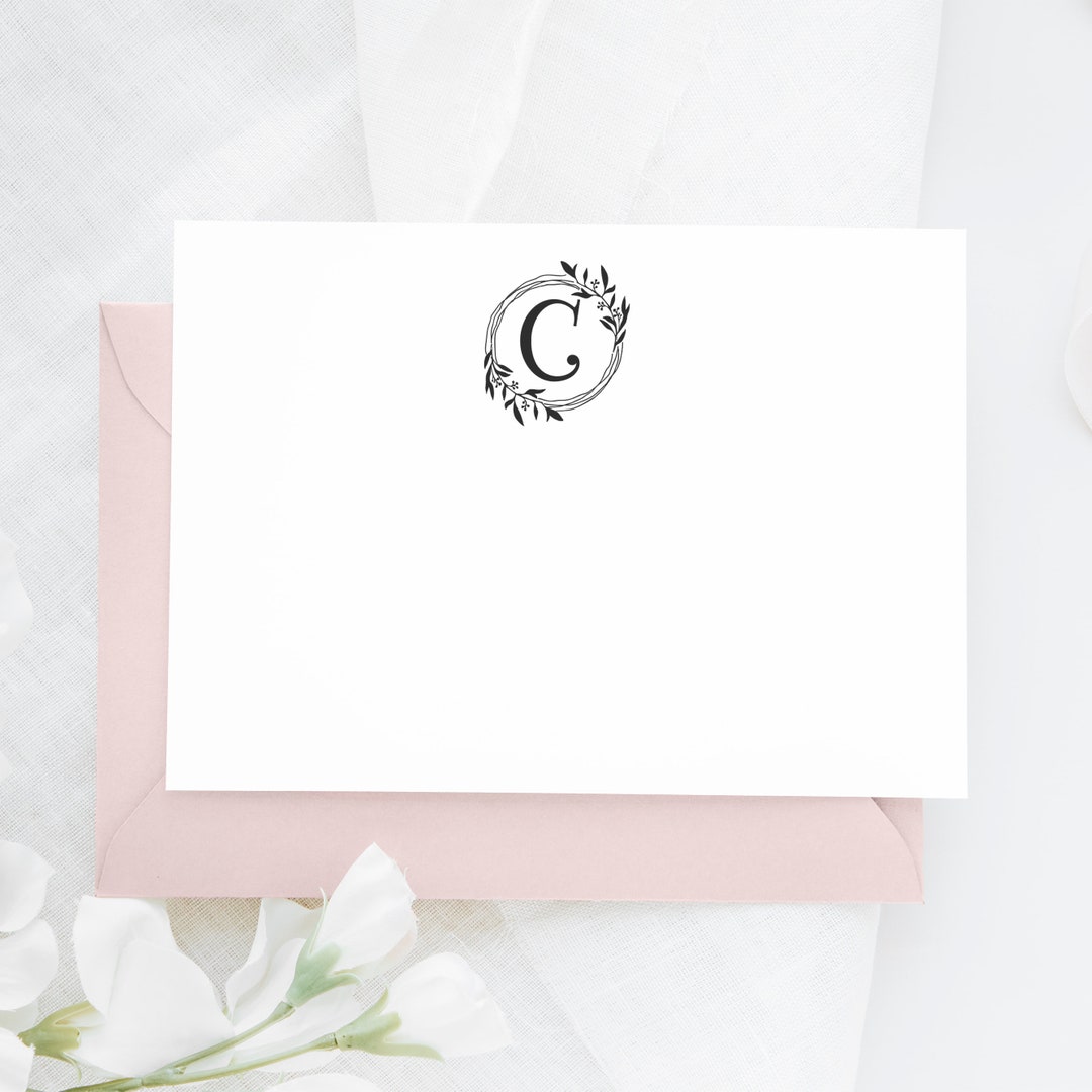 Personalized Monogram Stationery Paper Sets - Professional Initial ...