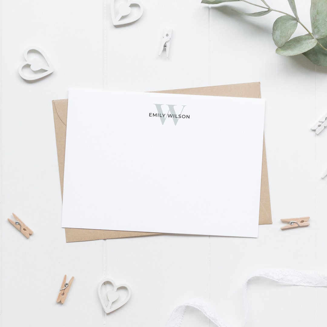 20 Printed Custom Stationary for Women - Personalized Stationery Note ...