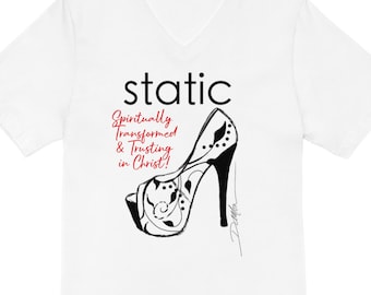 Sophisticated High Heel - V-Neck pre-shrunk cotton regular fit T shirt