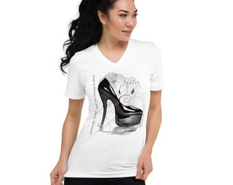 Classic Black Sellitto - V-Neck regular fit, pre-shrunk cotton tshirt