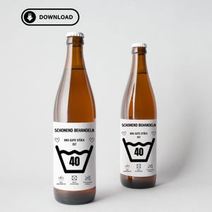 Beer label 40th birthday | Birthday present | Digital download | Print & stick on | Personal | Beer bottle banderol |