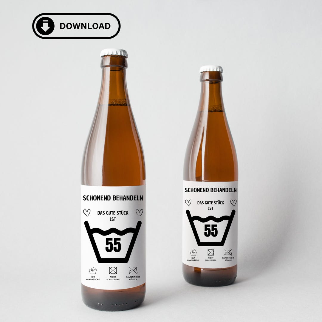 Banderol Label Beer Label 55th Birthday | Birthday Present | Digital Download | Print ...