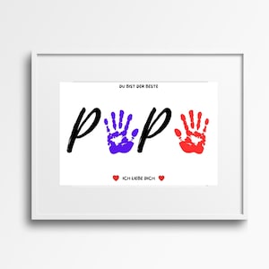 Dad I love you | Handprint template | Footprint | Gift for Dad | Digital download to print | Christmas | Birthday |