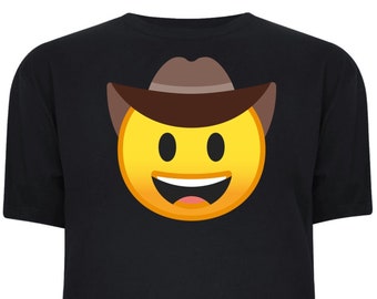 Emoji Cowboy hat face emoji T-shirt, western Emoticon , Unisex T-Shirt, Gift ,Emoji T-shirt