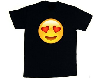 EMOJI ojos de corazón camiseta, unisex