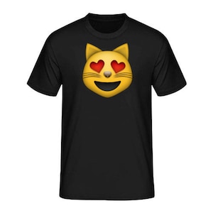 smiling cat face with heart eyes emoji T-shirt , Unisex T-shirt