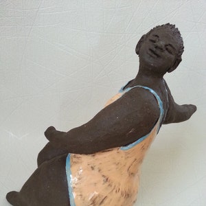 Keramikskulptur, Tonfigur, Keramikfigur, Skulptur, handgefertigte Figuren, Skulpturen Keramik, Tonskulpturen, Turnerin aus Ton, Unikat