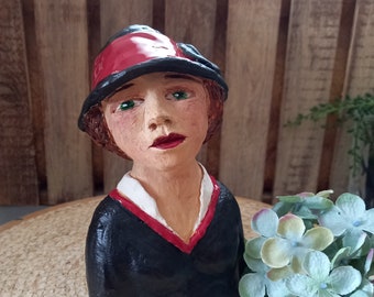 Female bust, sculpture, handmade figures, ceramic sculptures, clay sculpture, ceramic figure, woman sculpture, art object, decorative figure