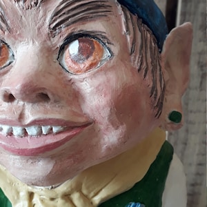 Ceramic gnome figure, clay sculpture, clay figures, ceramic figures, ceramic sculptures, ceramic art, handmade pottery, art deco ceramics