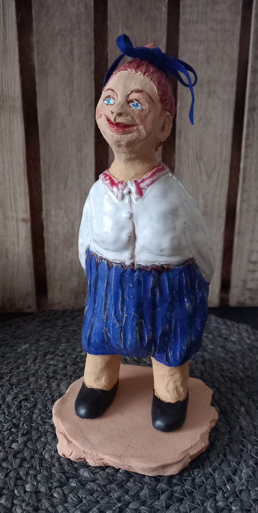 Cracker Woman Made of Clay Ceramic Sculpture Decorative Etsy