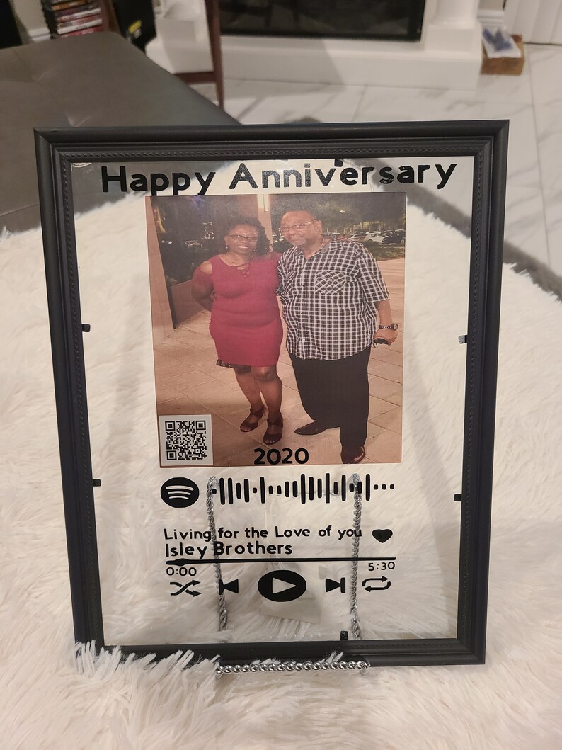 Download Spotify Photo Frame with QR code-Lighted | Etsy