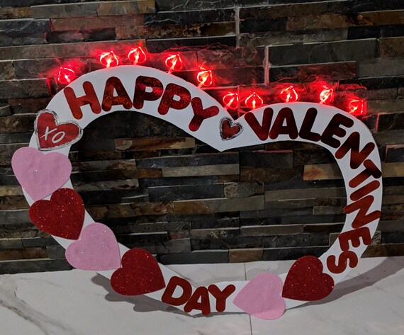 Mini Lighted Valentine S Day Photo Booth Frame Etsy