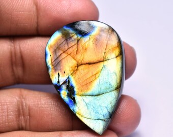 #4158 32x21x6 MM 37 CTS Purpurite Pear Cabochon Beautiful Cabochon
