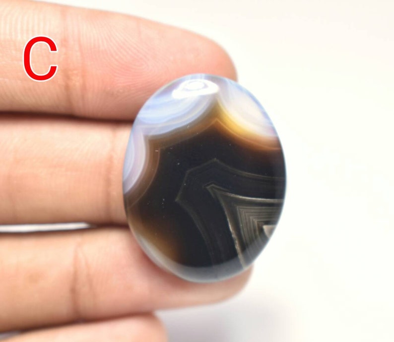 Black Banded Agate Oval Cabochons Round Cabochon Beautiful Cabochon.-#9690,#9691,#9692,#9693