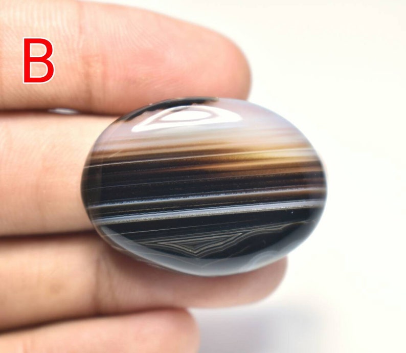 Black Banded Agate Oval Cabochons Round Cabochon Beautiful Cabochon.-#9690,#9691,#9692,#9693