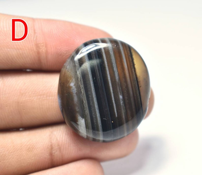 Black Banded Agate Oval Cabochons Round Cabochon Beautiful Cabochon.-#9690,#9691,#9692,#9693