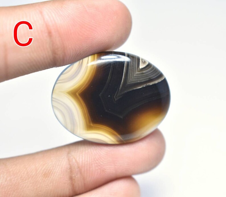 Black Banded Agate Oval Cabochons Round Cabochon Beautiful Cabochon.-#9690,#9691,#9692,#9693