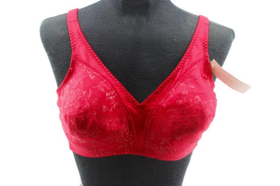 Vintage Mod Lace Tango Red Bra 40C New With Tags … - image 3
