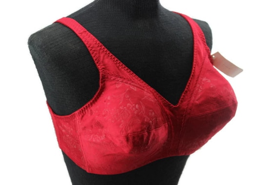 Vintage Mod Lace Tango Red Bra 40C New With Tags … - image 6