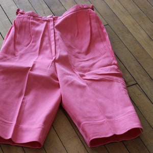 Vintage NOS Ladies Pink Bermuda Shorts Size 14 1970&#39;s High Waisted