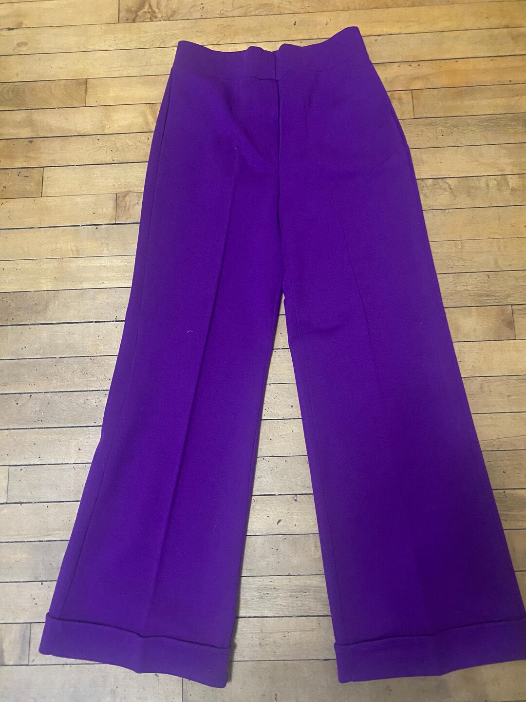 Highwaist Bell Bottom Pants in Purple main image 1