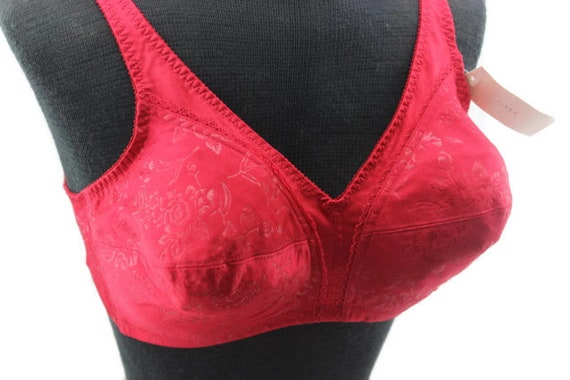 Vintage Mod Lace Tango Red Bra 40C New With Tags … - image 2