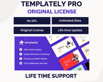 Templately Pro – Addons & Widgets • Lifetime License for Multiple Websites