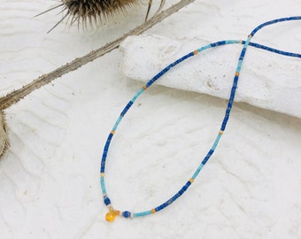 short necklace lapis lazuli turquoise briolette