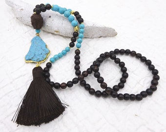 long chain turquoise Buddha