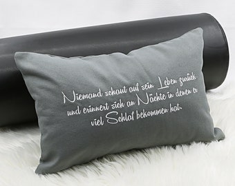 Decorative cushion with your choice of embroidered text