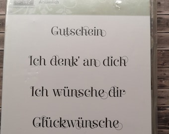 Stampin up stamp set On the occasion of German texts For the anniversary Congratulations Birthday I'm thinking of you squiggly font 1 stamp is missing!!!