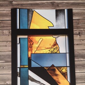 Postal arte de vidrio edición pequeña limitada tarjeta de coleccionista ventana de la iglesia vidriera vidriera vidriera de hormigón ventana de vidrio iglesia