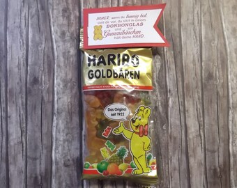 2x Haribo Gummibärchen mit süßem Spruch Geschenk Etsy