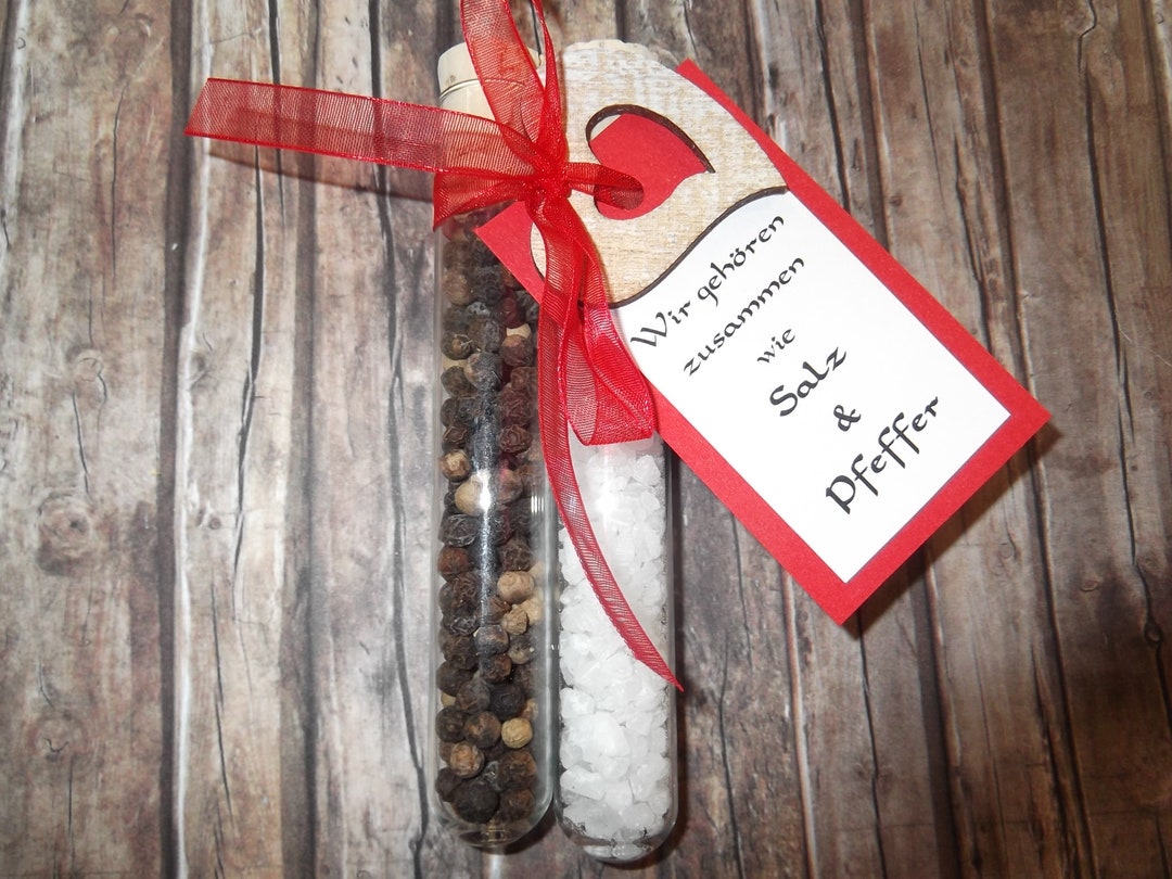 Pfeffer & Salz Gastgeschenk Hochzeit mit Spruch Etsy.de