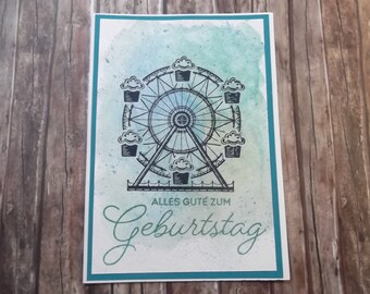 Geburtstagskarte / Karte zum Geburtstag + Umschlag