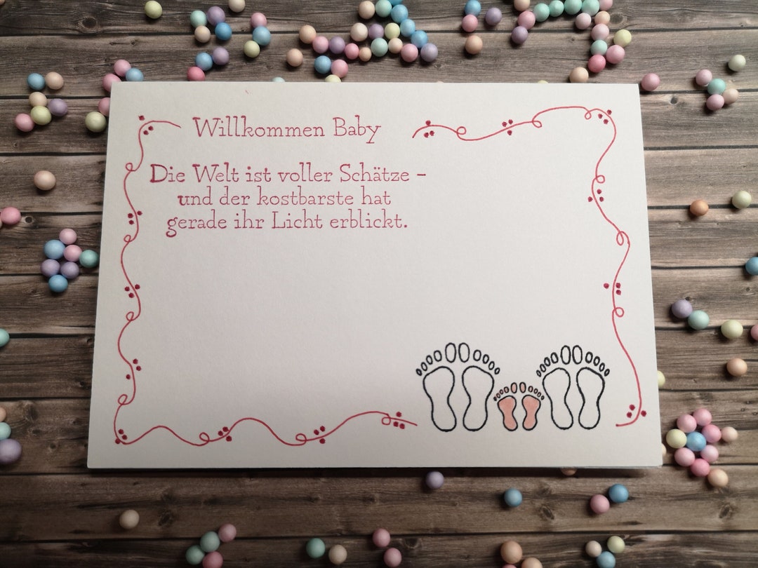 Girl Birth Card Baby Card Baby Daughter Congratulations Card Diaper