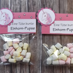 2x Einhornpupse pastellfarbene Mini-Marshmellows Einhorn Unicorn Geschenk Gastgeschenk Kindergeburtstag Geburtstag Weihnachten Einschulung Bild 2