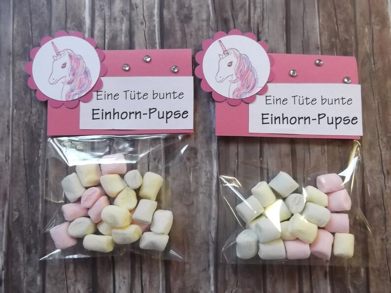 2x Einhornpupse pastellfarbene Mini-Marshmellows Einhorn Unicorn Geschenk Gastgeschenk Kindergeburtstag Geburtstag Weihnachten Einschulung Bild 2