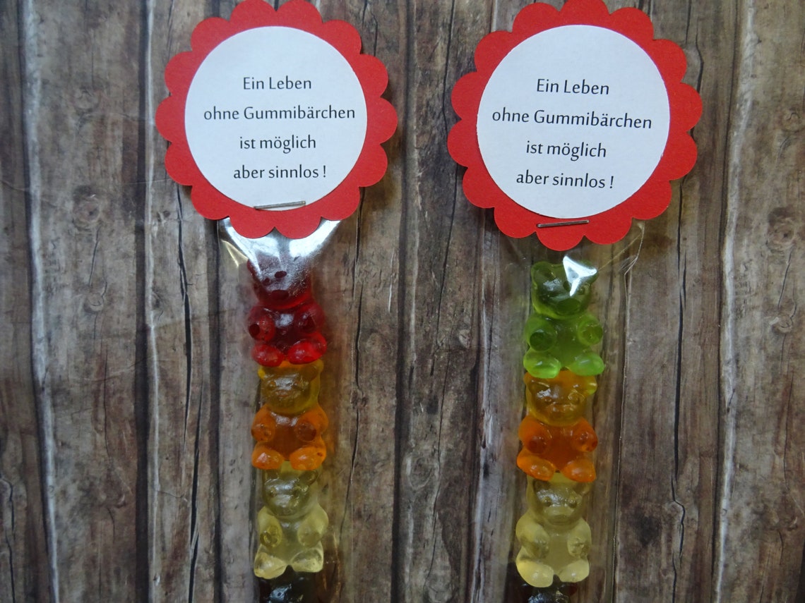 2x XL Gummibärchen mit süßem Spruch Geschenk Geburtstag Etsy.de