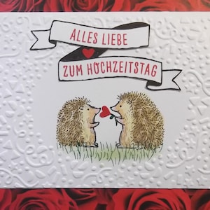 Hochzeitskarte Karte zum Hochzeitstag Glückwunschkarte Silberhochzeit Goldene Silberne Hochzeit Grußkarte Ehepaar Ehemann Ehefrau Klappkarte Bild 1