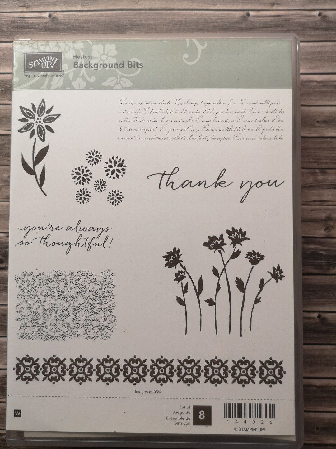 当店在庫してます！ Stampin up Stamp Set Background Bits Wooden Stamp Wood Stamp コスプレ衣装