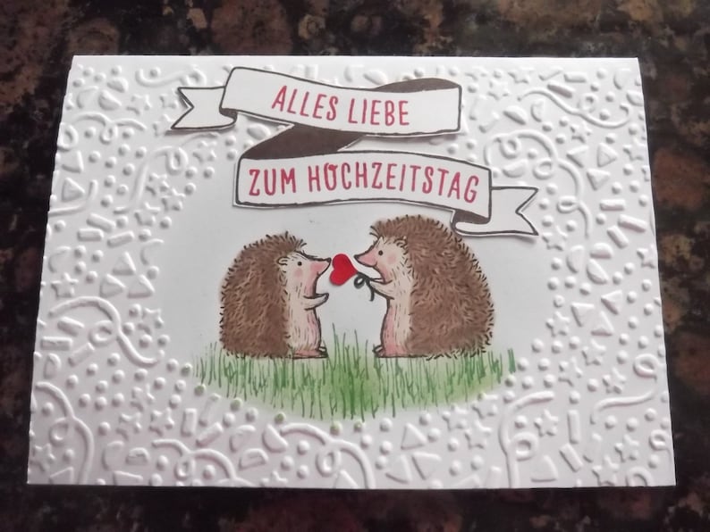 Hochzeitskarte Karte zum Hochzeitstag Glückwunschkarte Silberhochzeit Goldene Silberne Hochzeit Grußkarte Ehepaar Ehemann Ehefrau Klappkarte Bild 2