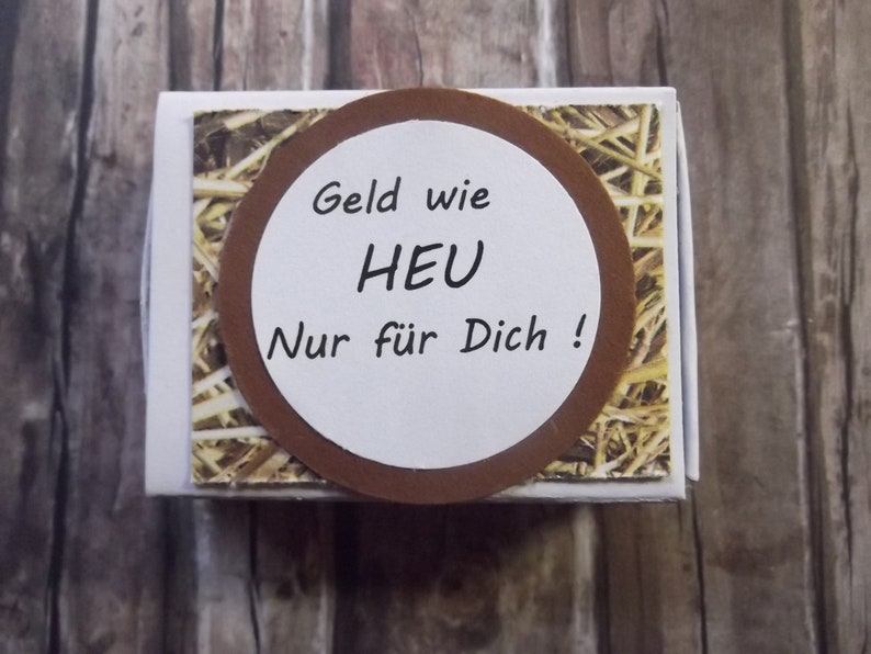 2x Geld wie Heu Nur für Dich Geldgeschenk Box Etsy