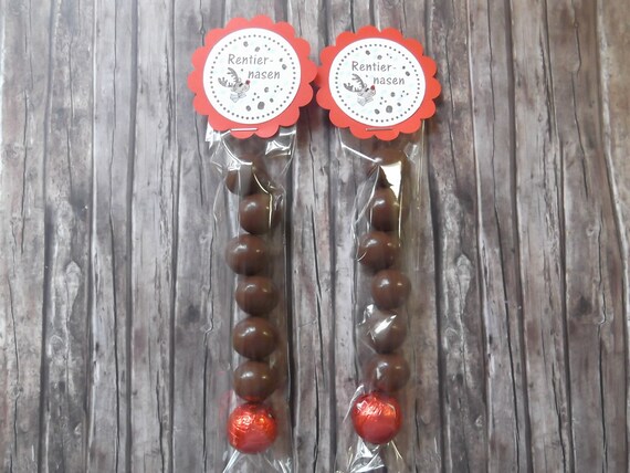Rentiernasen Schoko Haselnusse Schokokugel Weihnachten Etsy