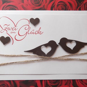 Karte zur Hochzeit Hochzeitskarte Glückwunschkarte Grußkarte Klappkarte Ehe Ehepaar Vermählung Trauung Liebe Glückwunsch Standesamt Kirche