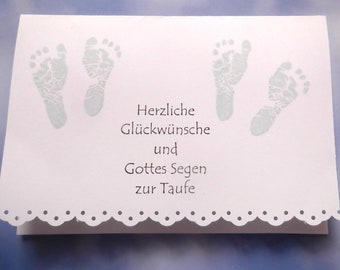 Taufkarte / Karte zur Taufe für Zwillinge Jungen Junge Baby Geburt Mädchen Girl Boy Glückwunschkarte Grußkarte Geburtskarte Babykarte