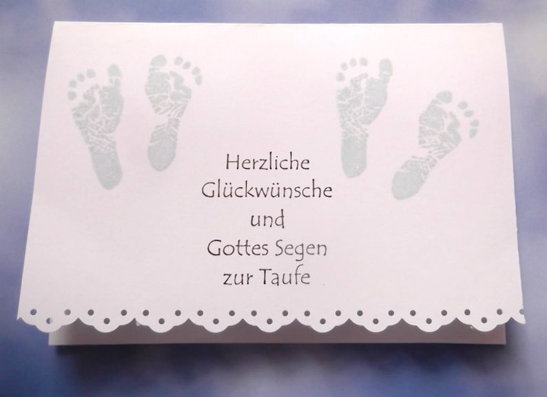 Taufkarte / Karte zur Taufe für Zwillinge Jungen Junge Baby Geburt Mädchen Girl Boy Glückwunschkarte Grußkarte Geburtskarte Babykarte Bild 1