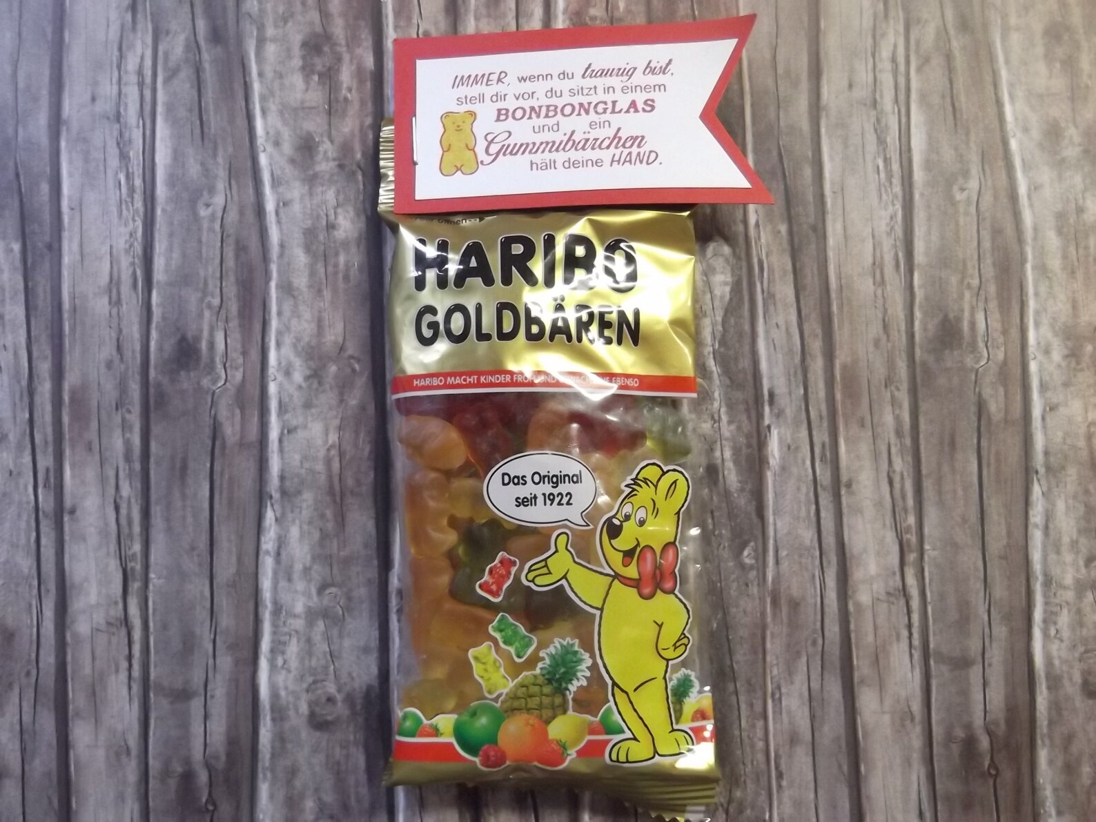 Haribo Gummibärchen mit süßem Spruch Etsy