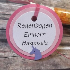 2x Regenbogen Einhorn Badesalz bunter Badezusatz Geburtstag Geburtstagsgeschenk Kindergeburtstag Weihnachten Weihnachtsgeschenk Kinder Bild 2