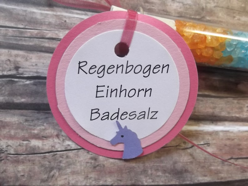 2x Regenbogen Einhorn Badesalz bunter Badezusatz Geburtstag Geburtstagsgeschenk Kindergeburtstag Weihnachten Weihnachtsgeschenk Kinder Bild 2